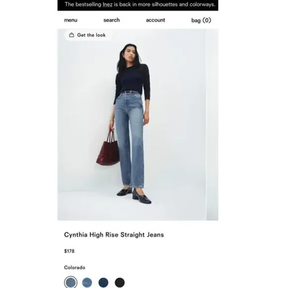 Reformation Cynthia High Rise Straight Jeans (26)